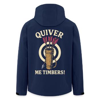 Quiver Me Timbers Bogenschießen Bogenschütze - Recycelte Männer Softshell-Jacke von Stanley/Stella - Navy - Hinten - AI Model Male 185 light (185cm)