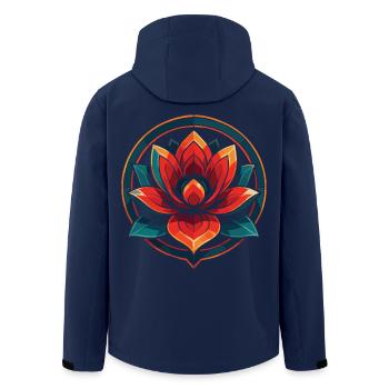 Fleur de Lotus Affirmation de la pleine conscience - Veste softshell homme en polyester recyclé Stanley/Stella - marine - Dos - AI Model Male 185 light (185cm)