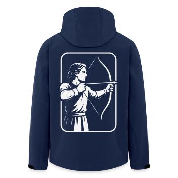 Arc de tir à l’arc Target Archer Design - Veste softshell homme en polyester recyclé Stanley/Stella - marine - Dos - AI Model Male 185 light (185cm)