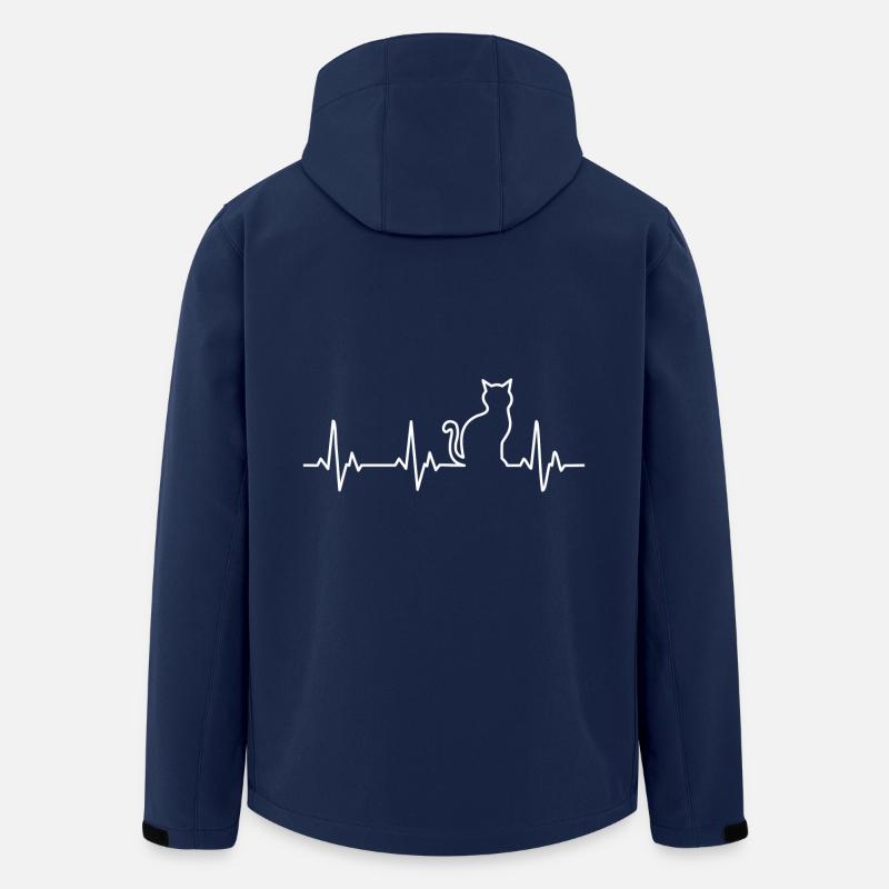 chat battement de coeur - Veste softshell homme en polyester recyclé Stanley/Stella - marine