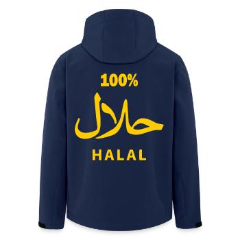 Halal - Recycelte Männer Softshell-Jacke von Stanley/Stella - Navy - Hinten - AI Model Male 185 light (185cm)
