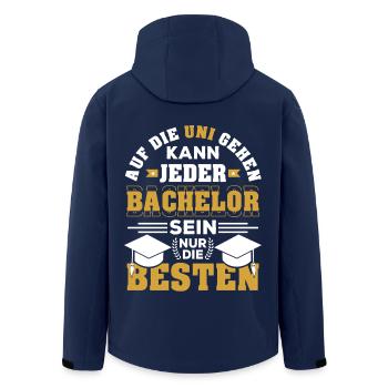 Bachelor Abschluss geschafft Uni Student Geschenk - Recycelte Männer Softshell-Jacke von Stanley/Stella - Navy - Hinten - AI Model Male 185 light (185cm)