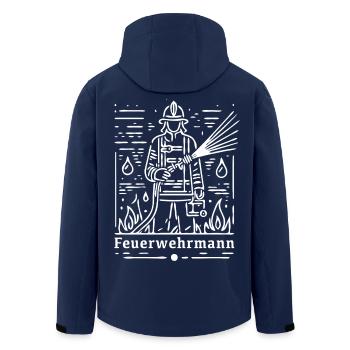 feuerwehrmann freiwillige feuerwehr verein feuer - Recycelte Männer Softshell-Jacke von Stanley/Stella - Navy - Hinten - AI Model Male 185 light (185cm)