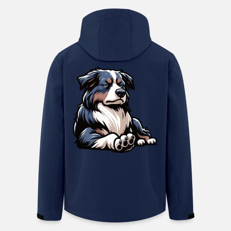 Australian Shepherd Aussie Aussiebesitzer Aussies - Recycelte Männer Softshell-Jacke von Stanley/Stella - Navy