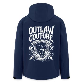 Outlaw-Couture Born-Rebel - Recycelte Männer Softshell-Jacke von Stanley/Stella - Navy - Hinten - AI Model Male 185 light (185cm)