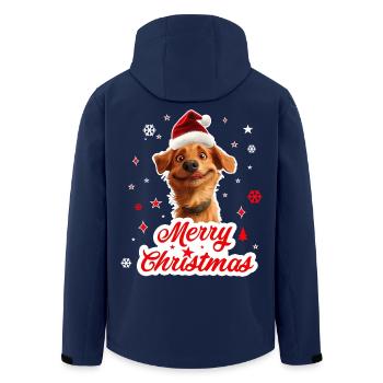 Merry christmas dog - Veste softshell homme en polyester recyclé Stanley/Stella - marine - Dos - AI Model Male 185 light (185cm)