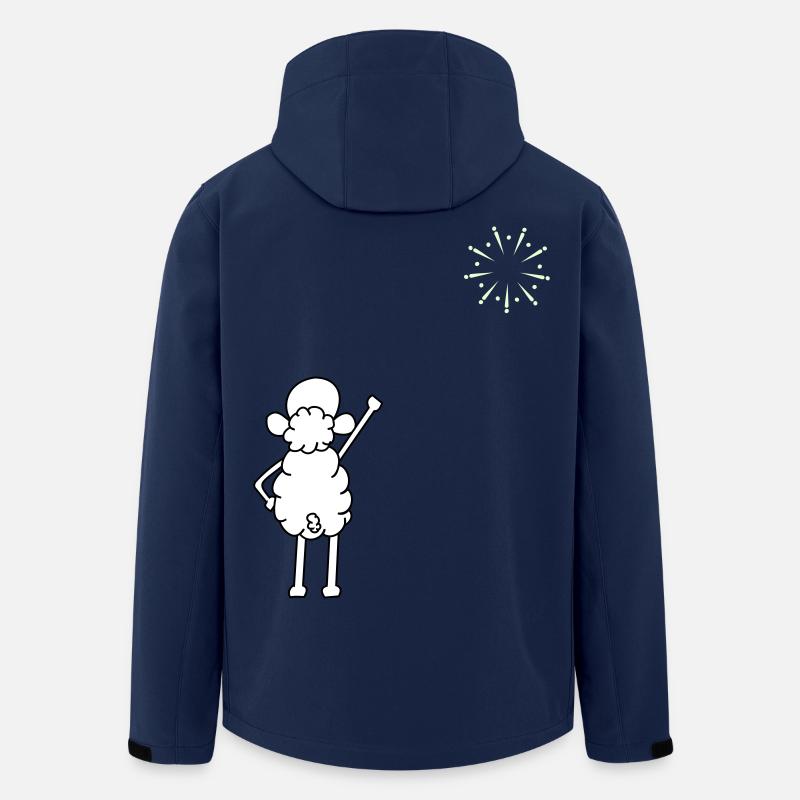 schaf von hinten stehend - Recycelte Männer Softshell-Jacke von Stanley/Stella - Navy