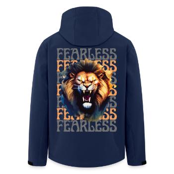 Fearless Attitude - Men’s Recycled Softshell Jacket by Stanley/Stella - navy - Back - AI Model Male 185 light (185cm)