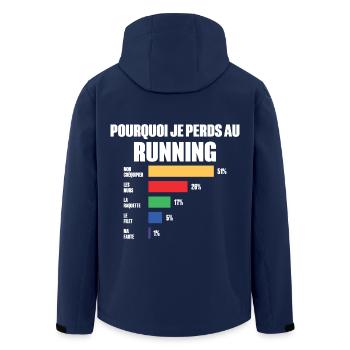 Running Shirt Loser Humor Run Player - Men’s Recycled Softshell Jacket by Stanley/Stella - navy - Back - AI Model Male 185 light (185cm)
