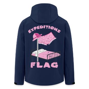 Expeditions Flagge Unterhose - Recycelte Männer Softshell-Jacke von Stanley/Stella - Navy - Hinten - AI Model Male 185 light (185cm)