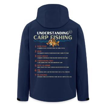 Geheime Sprache des Karpfenfischens verstehen Band 2 - Recycelte Männer Softshell-Jacke von Stanley/Stella - Navy - Hinten - AI Model Male 185 light (185cm)