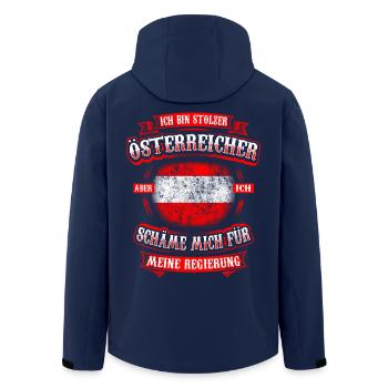 Stolzer Österreicher - Recycelte Männer Softshell-Jacke von Stanley/Stella - Navy - Hinten - AI Model Male 185 light (185cm)