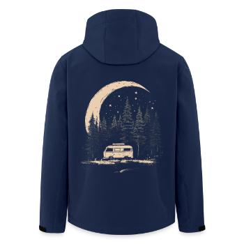 Camper Moon Forest - Men’s Recycled Softshell Jacket by Stanley/Stella - navy - Back - AI Model Male 185 light (185cm)