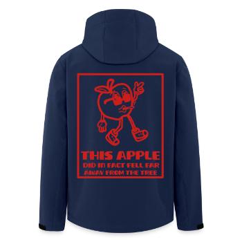 La pomme de la réussite - Veste softshell homme en polyester recyclé Stanley/Stella - marine - Dos - AI Model Male 185 light (185cm)