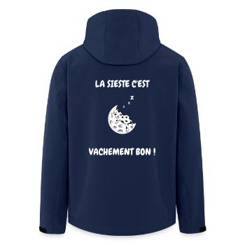La Sieste C'est Vachement Bon ! - Veste softshell homme en polyester recyclé Stanley/Stella - marine - Dos - AI Model Male 185 light (185cm)