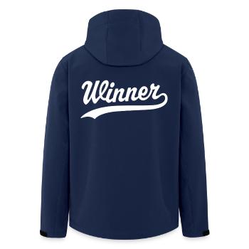 Gewinner - Recycelte Männer Softshell-Jacke von Stanley/Stella - Navy - Hinten - AI Model Male 185 light (185cm)