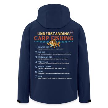 Geheimsprache des Karpfenfischens verstehen Band 3 - Recycelte Männer Softshell-Jacke von Stanley/Stella - Navy - Hinten - AI Model Male 185 light (185cm)