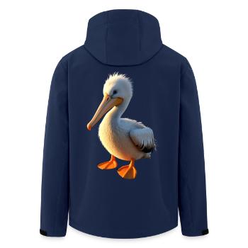 Pelikan Wasservogel Pelican Geschenk Süße Pelikane - Recycelte Männer Softshell-Jacke von Stanley/Stella - Navy - Hinten - AI Model Male 185 light (185cm)