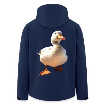 Goose, Goose, Chick, Cute Goose, Duck, Little Geese - Men’s Recycled Softshell Jacket by Stanley/Stella - navy - Back - AI Model Male 185 light (185cm)