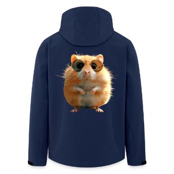 Hamster with sunglasses Golden Hamster Cute Hamster - Men’s Recycled Softshell Jacket by Stanley/Stella - navy - Back - AI Model Male 185 light (185cm)