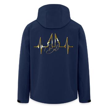 Bali Heartbeat Heaven's Gate Indonesia Love Bali - Men’s Recycled Softshell Jacket by Stanley/Stella - navy - Back - AI Model Male 185 light (185cm)