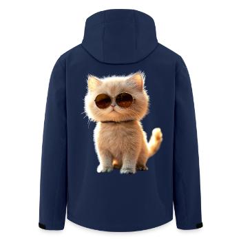 Perserkatze Perser Katze Persian Cat Süße Katzen - Recycelte Männer Softshell-Jacke von Stanley/Stella - Navy - Hinten - AI Model Male 185 light (185cm)