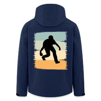 Boule Boccia Boule player - Men’s Recycled Softshell Jacket by Stanley/Stella - navy - Back - AI Model Male 185 light (185cm)