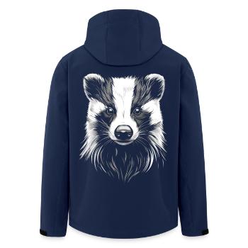 Dachs Portrait Waldtier Wald Wildtier Dachse - Recycelte Männer Softshell-Jacke von Stanley/Stella - Navy - Hinten - AI Model Male 185 light (185cm)