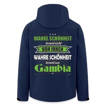 La vraie beauté vient du design gambien - Veste softshell homme en polyester recyclé Stanley/Stella - marine - Dos - AI Model Male 185 light (185cm)