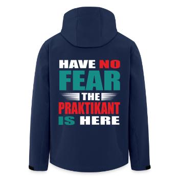 Have no Fear the Praktikant is here Outfit - Recycelte Männer Softshell-Jacke von Stanley/Stella - Navy - Hinten - AI Model Male 185 light (185cm)