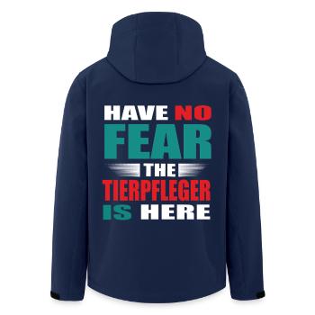 Have no Fear the Tierpfleger is here Outfit - Recycelte Männer Softshell-Jacke von Stanley/Stella - Navy - Hinten - AI Model Male 185 light (185cm)