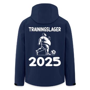 Trainingslager 2025 – Feiern statt Fitness - Recycelte Männer Softshell-Jacke von Stanley/Stella - Navy - Hinten - AI Model Male 185 light (185cm)