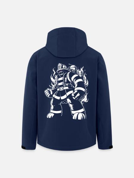 Monster Firefighter - Men’s Recycled Softshell Jacket by Stanley/Stella - navy