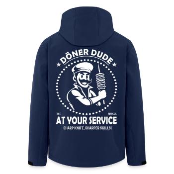 Döner Dude – Kebab and rotisserie specialists - Men’s Recycled Softshell Jacket by Stanley/Stella - navy - Back - AI Model Male 185 light (185cm)