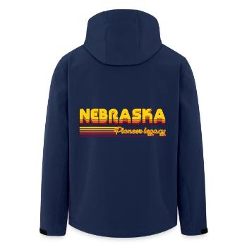 cooles Nebraska USA Bundesstaaten Design - Recycelte Männer Softshell-Jacke von Stanley/Stella - Navy - Hinten - AI Model Male 185 light (185cm)