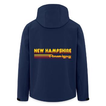 cool New Hampshire États-Unis États design - Veste softshell homme en polyester recyclé Stanley/Stella - marine - Dos - AI Model Male 185 light (185cm)