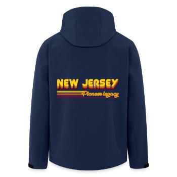 cool New Jersey États-Unis États design - Veste softshell homme en polyester recyclé Stanley/Stella - marine - Dos - AI Model Male 185 light (185cm)