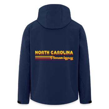 design cool des États de Caroline du Nord aux États-Unis - Veste softshell homme en polyester recyclé Stanley/Stella - marine - Dos - AI Model Male 185 light (185cm)