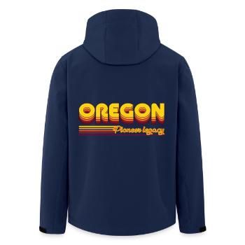 cool Oregon États-Unis États design - Veste softshell homme en polyester recyclé Stanley/Stella - marine - Dos - AI Model Male 185 light (185cm)