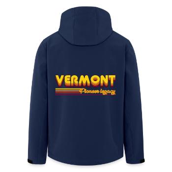 cooles Vermont USA Bundesstaaten Design - Recycelte Männer Softshell-Jacke von Stanley/Stella - Navy - Hinten - AI Model Male 185 light (185cm)