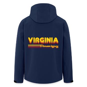 cooles Virginia USA Bundesstaaten Design - Recycelte Männer Softshell-Jacke von Stanley/Stella - Navy - Hinten - AI Model Male 185 light (185cm)