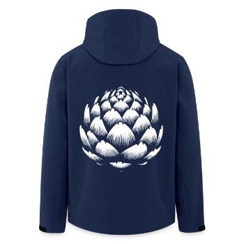 Artichoke Design, Green Beauty with Taste - Men’s Recycled Softshell Jacket by Stanley/Stella - navy - Back - AI Model Male 185 light (185cm)