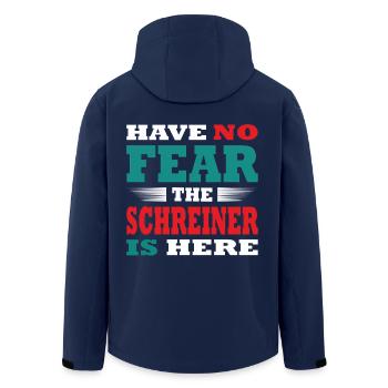 Have no Fear the Schreiner is here Outfit - Recycelte Männer Softshell-Jacke von Stanley/Stella - Navy - Hinten - AI Model Male 185 light (185cm)