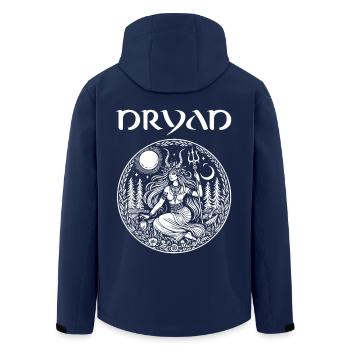 Mystical dryad design – nature spirit of the forest - Men’s Recycled Softshell Jacket by Stanley/Stella - navy - Back - AI Model Male 185 light (185cm)
