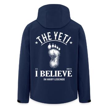 Yeti Design – Large Footprint - Men’s Recycled Softshell Jacket by Stanley/Stella - navy - Back - AI Model Male 185 light (185cm)