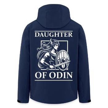 Viking Shield Maiden Design – Strong & Bold - Men’s Recycled Softshell Jacket by Stanley/Stella - navy - Back - AI Model Male 185 light (185cm)