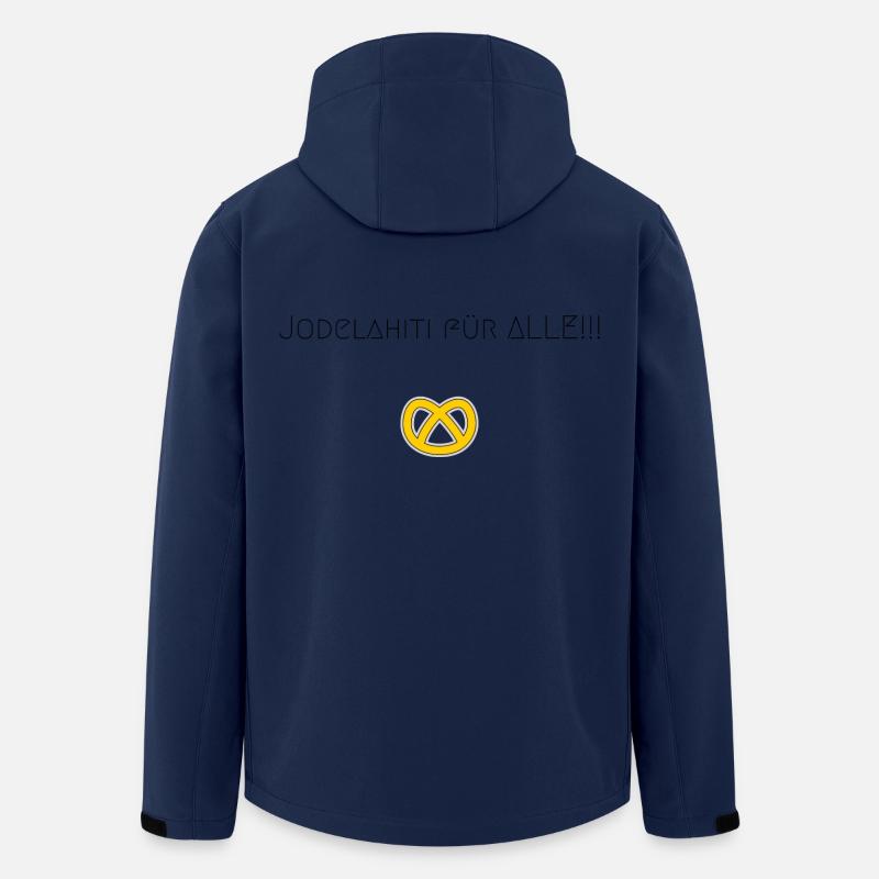 Jodelahiti pour tous! - Veste softshell homme en polyester recyclé Stanley/Stella - marine