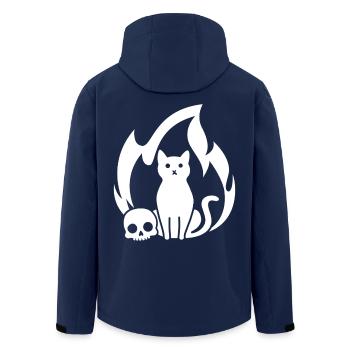 Schnurr-Gatory - Recycelte Männer Softshell-Jacke von Stanley/Stella - Navy - Hinten - AI Model Male 185 light (185cm)