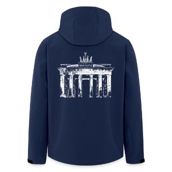 I Love Berlin Brandenburg Gate Vintage Berliner - Men’s Recycled Softshell Jacket by Stanley/Stella - navy - Back - AI Model Male 185 light (185cm)