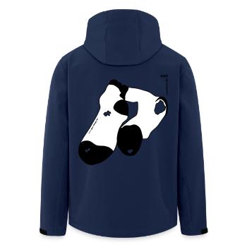gxp old sock - old sock - Men’s Recycled Softshell Jacket by Stanley/Stella - navy - Back - AI Model Male 185 light (185cm)